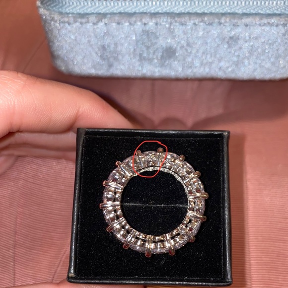 925 STERLING SILVER OVAL CUBIC ZIRCONIUM BAGUET - Picture 5 of 5